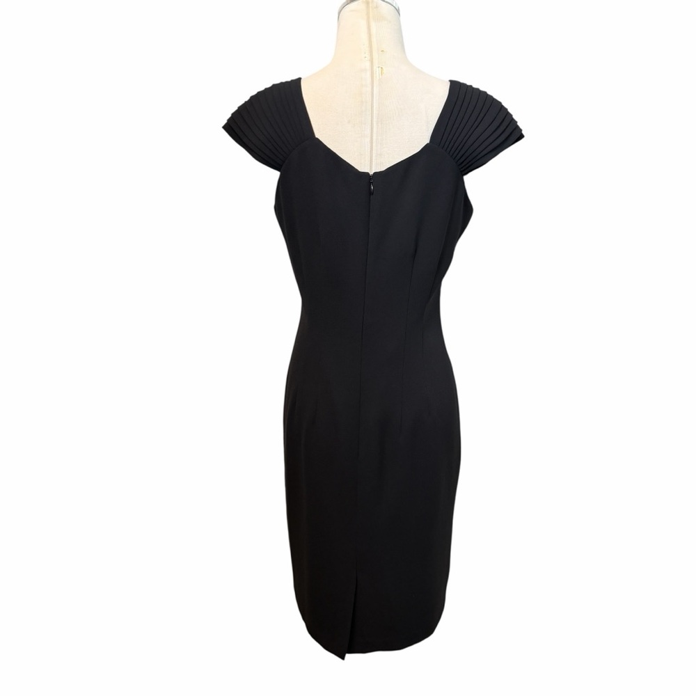 MARIANNA Black Cap-Sleeve Sheath Cocktail Dress Sz 8 - Picture 8 of 8